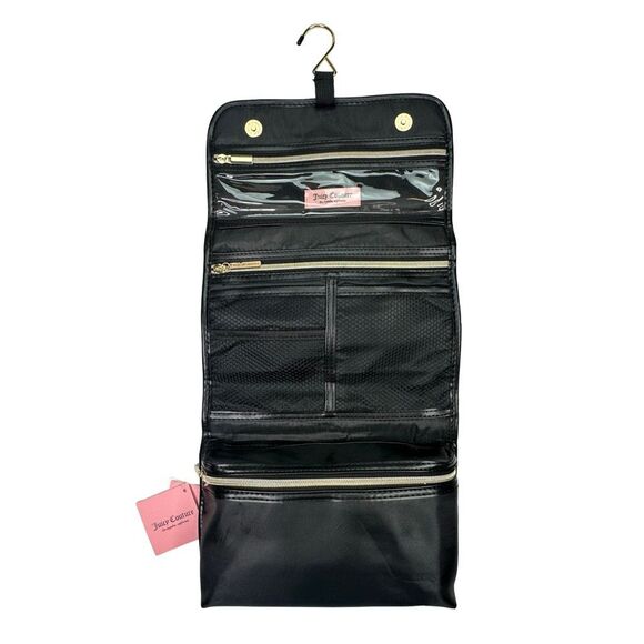 Juicy Couture Velour Cosmetics / Toiletry Hang Bag - 10” x 7” x 2” - Picture 2 of 3